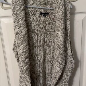 RXB Textured Cream Knit Cardigan Vest
